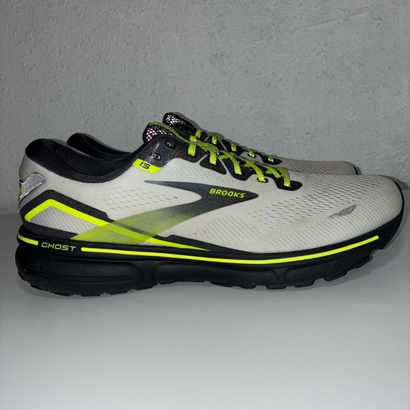 Brooks Shoes - Brooks Ghost 15 Shoes Women’s Size 13 B Running White Ebony Nightlife Sneakers